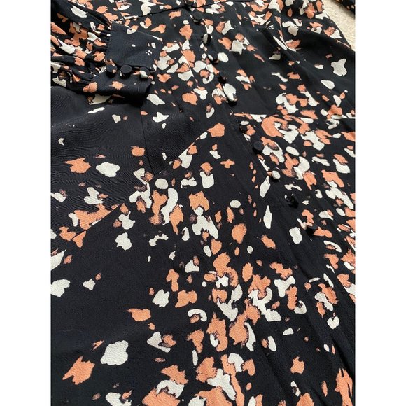 Whistles Mottled Animal Button Dress Size 6 - Picture 8 of 10